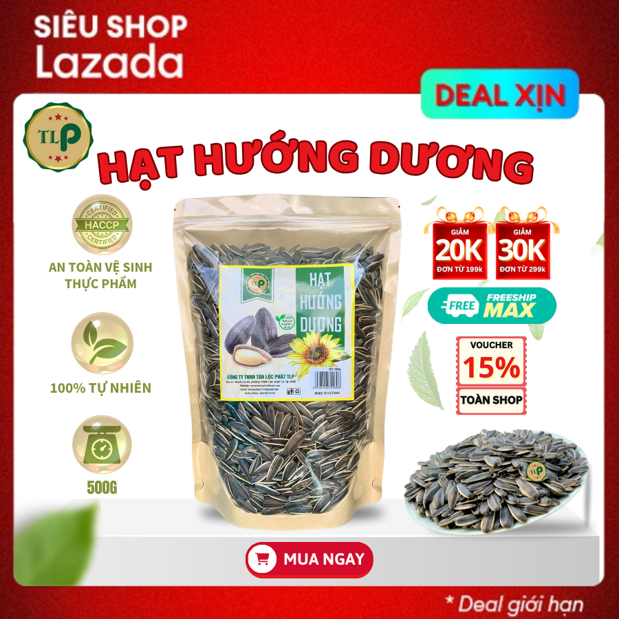 HẠT HƯỚNG DƯƠNG TÂN LỘC PHÁT - BỊCH 500G  Đồ ăn vặt yêu thích