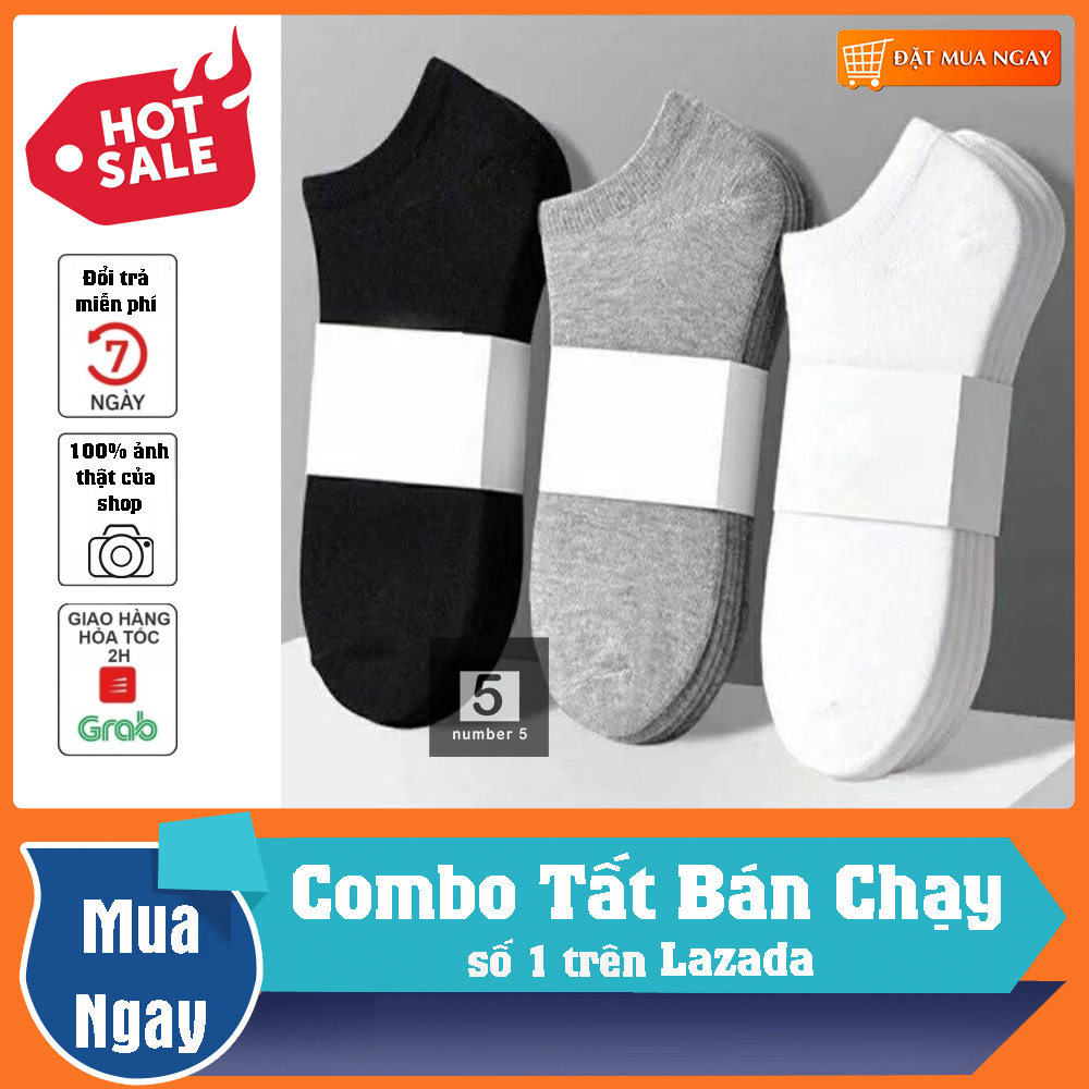 Combo 3 Đôi Tất Nam Nữ Màu Ngẫu Nhiên Number5 Dày Đẹp [3T]