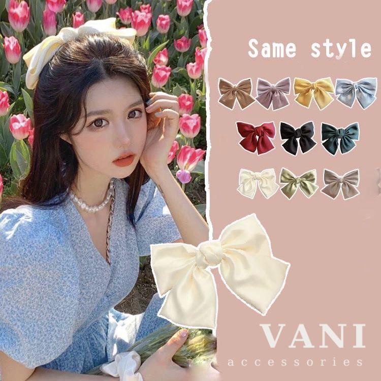 Kẹp Tóc Nơ Lisa Cánh Bướm Chất Satin - Vani Store - PKT00070