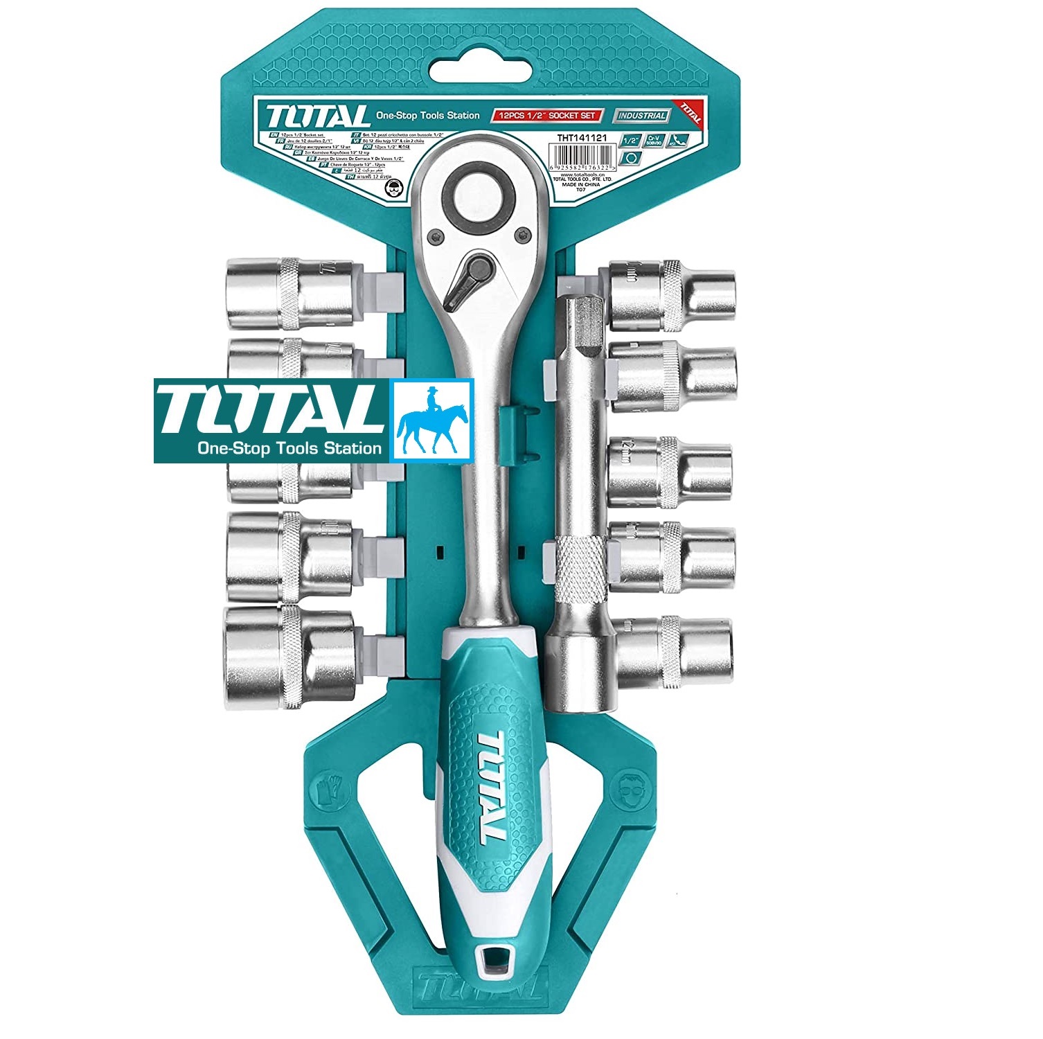 Bộ 12 đầu tuýp và cần siết 2 chiều 1/2inch thép cr-v total tht141121