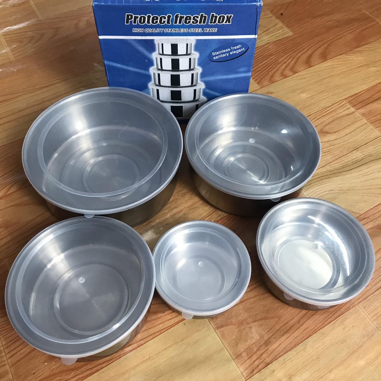 THỐ INOX CÓ NẮP ĐẬY, BỘ 5 CÁI KÍCH THƯỚT TỪ 10-12-14-16-18CM, giá chỉ99,000đ! Mua ngay kẻo hết! | Store.SaleZone.Vn