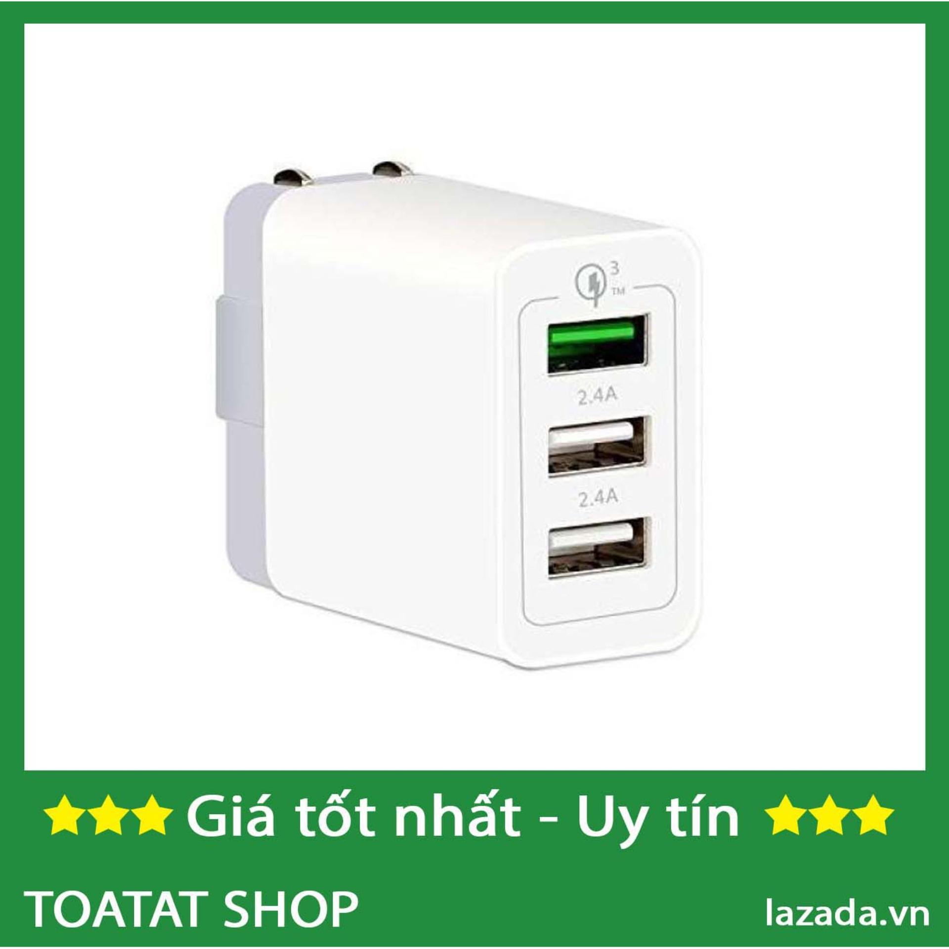 Sạc nhanh Qualcomm 3.0 với 3 cổng siêu bền, siêu nhanh