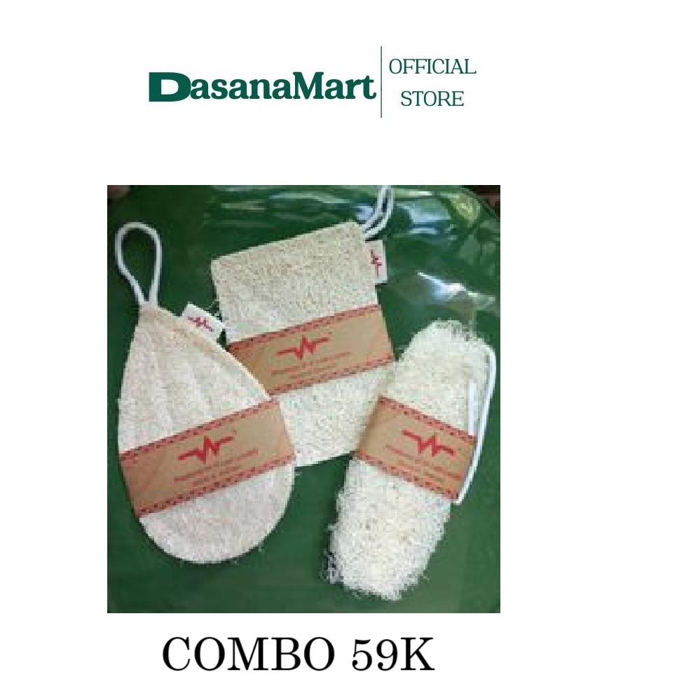 Combo 3 miếng rửa chén xơ mướp VI LÂM, an toàn cho da, thân thiện với môi trường