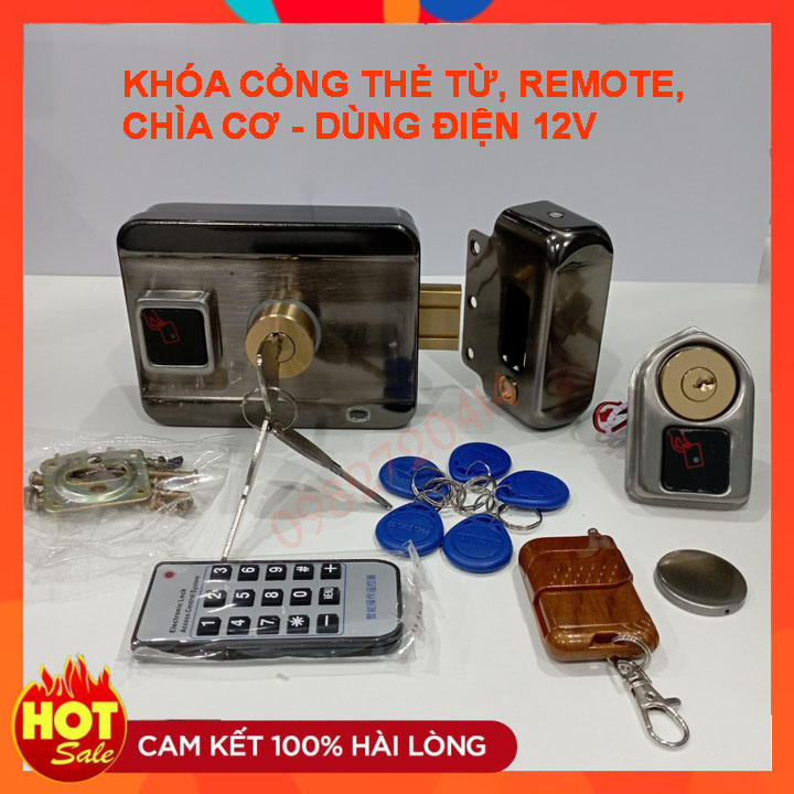 [HCM] Khóa Cổng Điện Tử Thẻ Từ, Điều Khiển Từ Xa Cho Nhà Trọ Dễ Lắp Đặt
