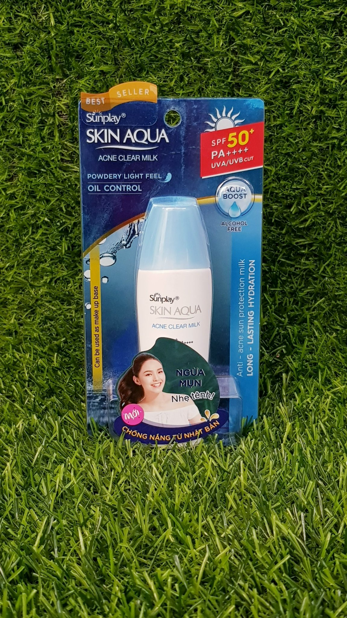 [HCM]Sữa Chống Nắng Dưỡng Da Ngừa Mụn Sunplay Skin Aqua Acne Clear SPF 50+ PA++++ 25g