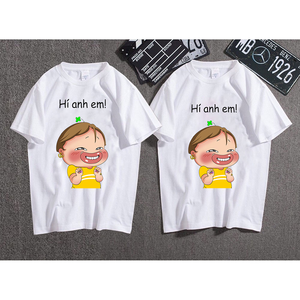 Áo thun nhóm, gia đình đủ size từ 15kg - 90kg in họa tiết quỳnh aka cực hot - ATET02