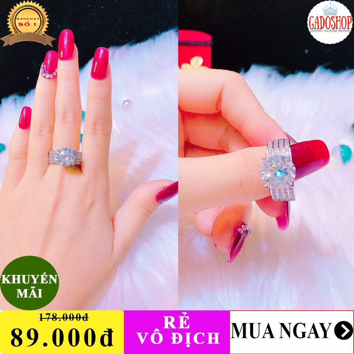 [HCM][GIÁ SIÊU RẺ]Nhẫn nữ bạc Trang sức Miga KN25101914 - đeo đi đám cưới vô cùng quý phái