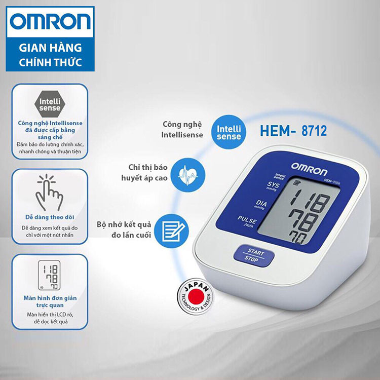 8712-genuine Omron blood pressure monitor 5 yrs warranty