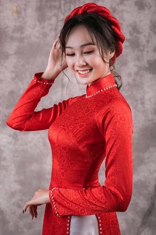 Bộ áo dài gấm tơ cao cấp
