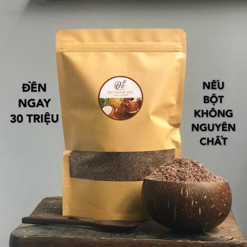 500G; 1KG Bột cà phê dừa tẩy tế bào chết nguyên chất Handmade