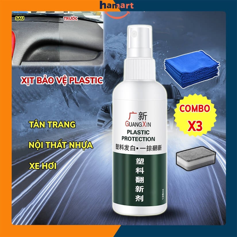 Xịt Vệ Sinh Nội Thất Oto GUANG XIN 120ml Xịt Nano Ô Tô Tân Trang Vật Liệu Nhựa Xe Hơi HOT SALE