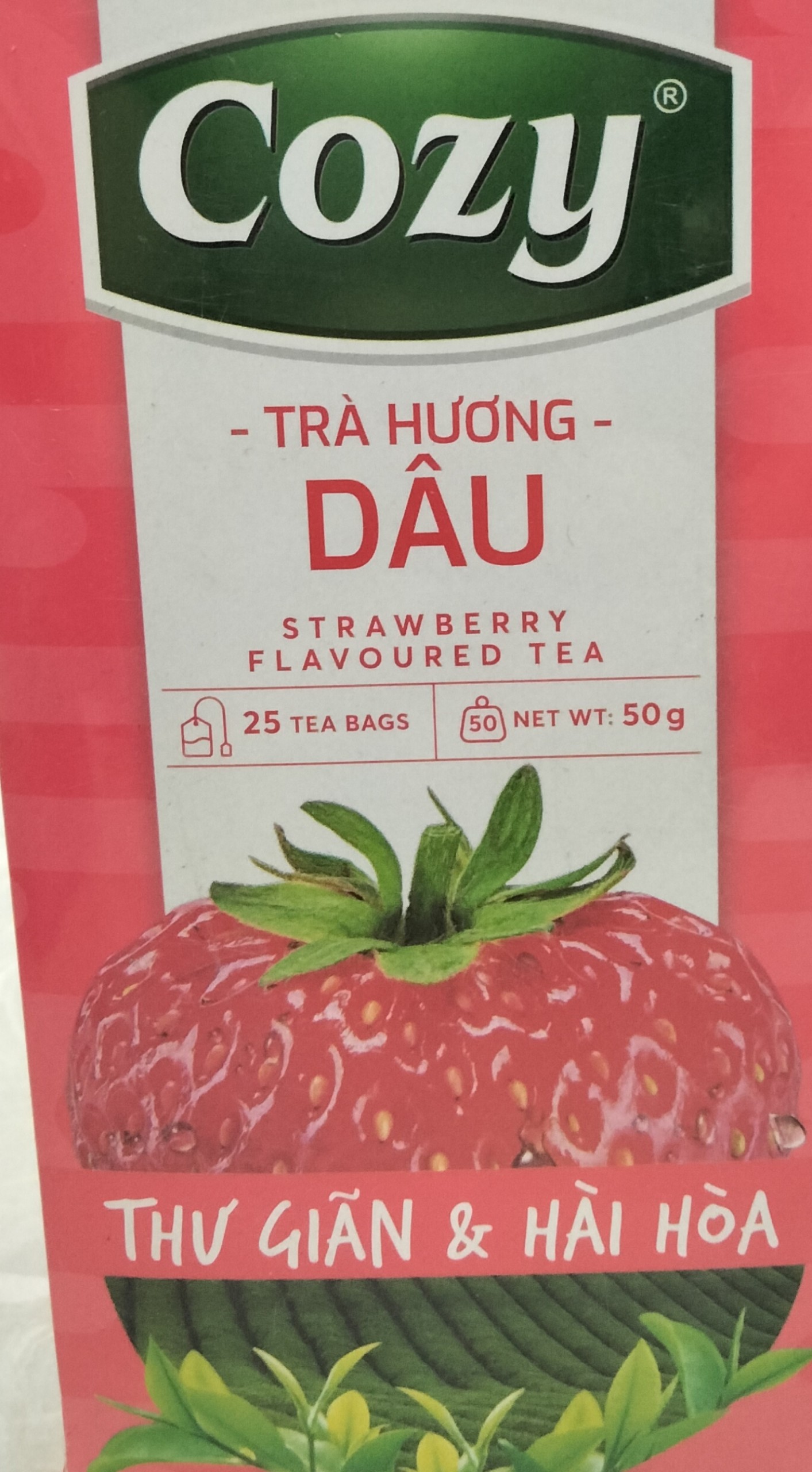 Trà cozy hương dâu túi lọc 50g