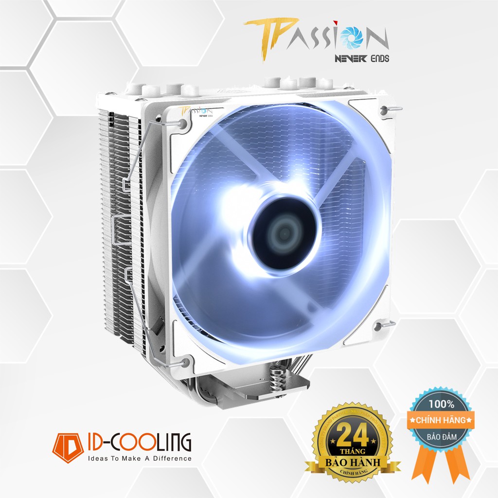 Tản nhiệt khí cpu id-cooling se-224-xt white - bh 24 tháng toàn trắng hiệu năng cao