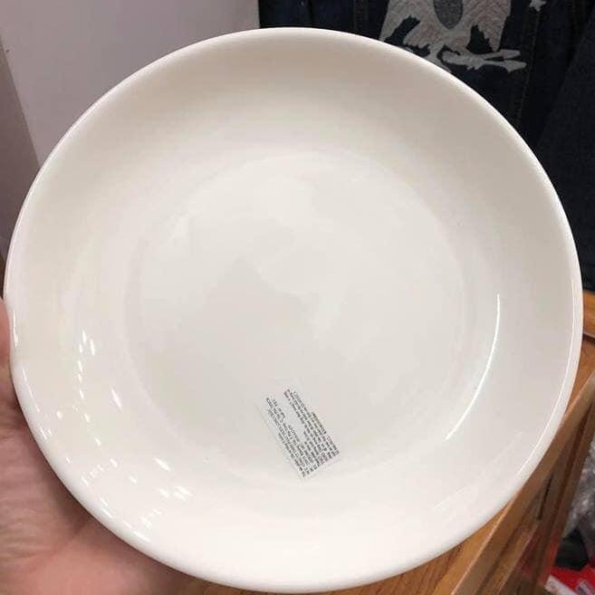 Bộ 10 dĩa sứ trắng lòng sâu 6inch
