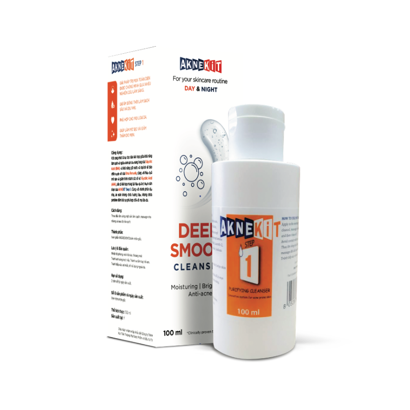 [HCM]Sữa rửa mặt cho da mụn Aknekit 100ml từ Italy