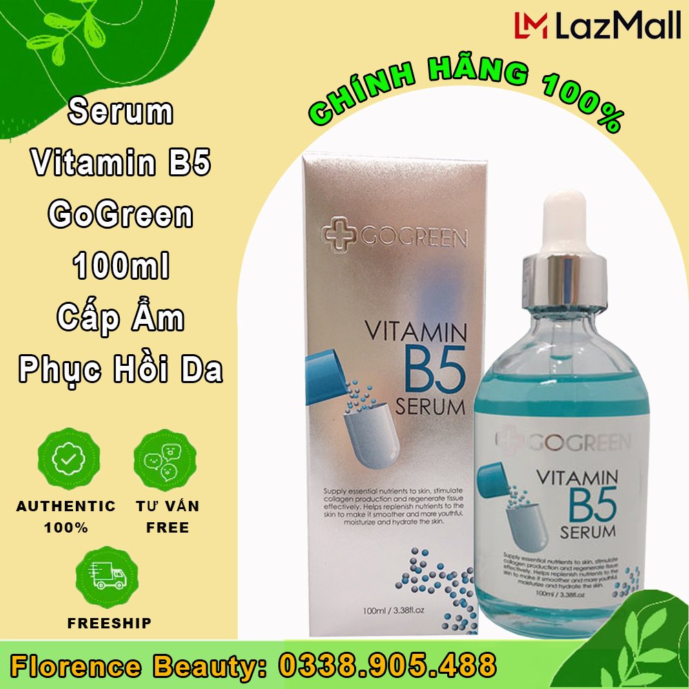 Serum phục hồi da cao cấp gogreen serum vitamin b5