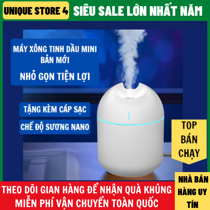 Máy tạo độ ẩm phun sương xông tinh dầu phòng ngủ 3 chế độ phun sương, máy phun sương mini 250ml - máy phun sương tạo độ ẩm