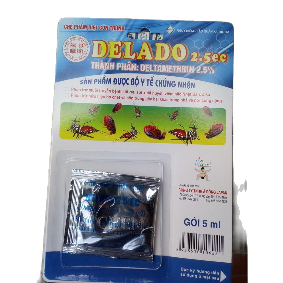 Hoàn Tiền 10% Thuốc xịt muỗi y tế Delado 2.5ec thuốc diệt bọ chét chấy rận
