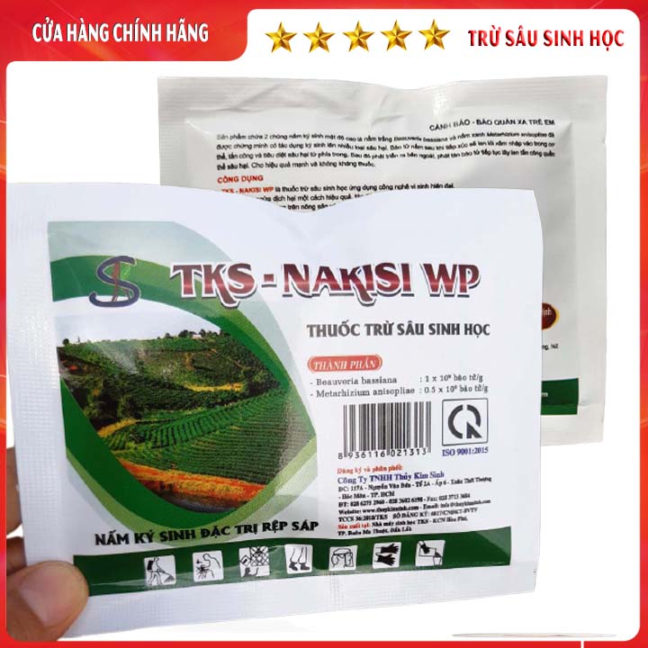 Trừ Sâu Sinh Học Thảo Mộc Nakisi 45gr: Đặt Trừ Rệp Sáp, Nhện Đỏ, Bọ Trĩ Và Côn Trùng Gây Hại Khác - Gói 45gr