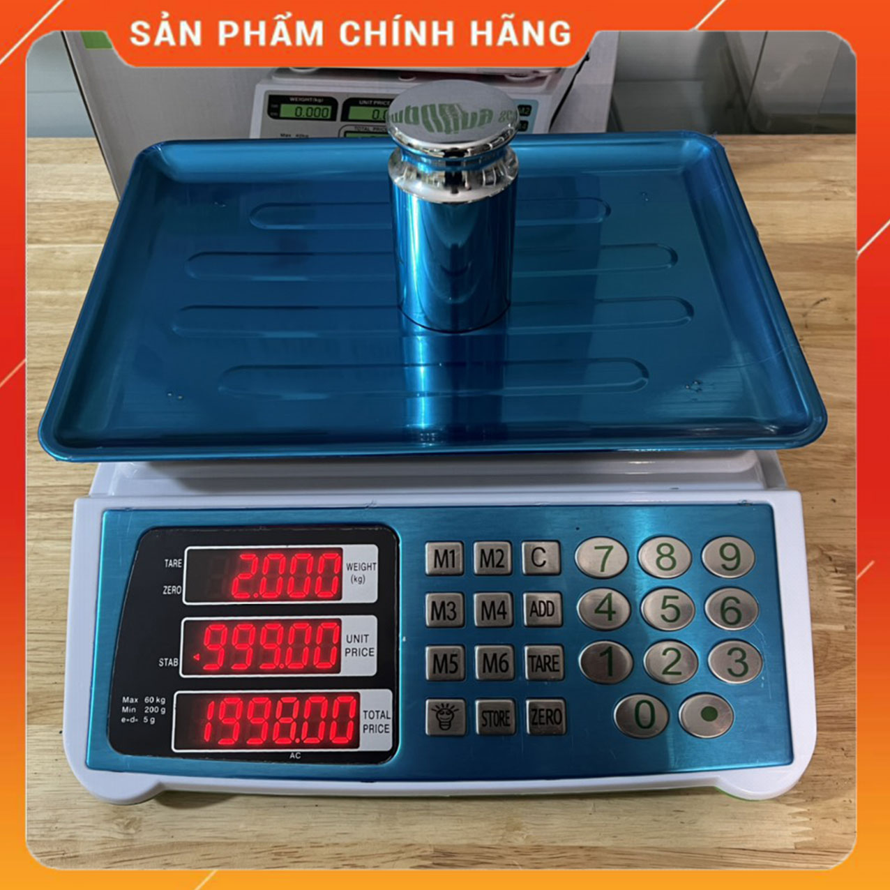 Cân điện tử bán hàng 60kg - cân tính tiền điện tử - màn hình hiển thị 2 mặt. bảo hành 12 tháng