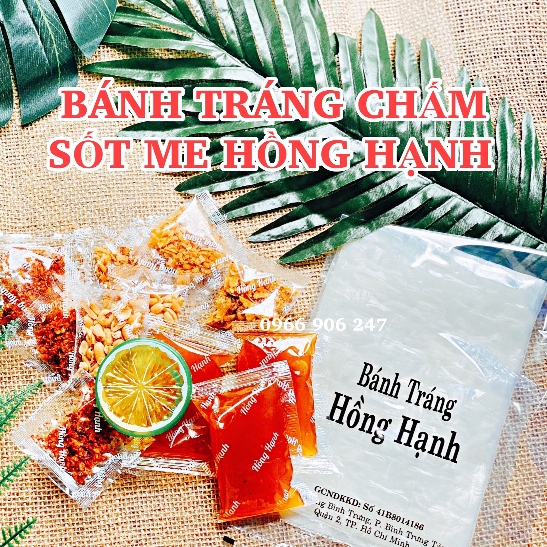 Combo 10bịch Bánh Tráng Me Hồng Hạnh