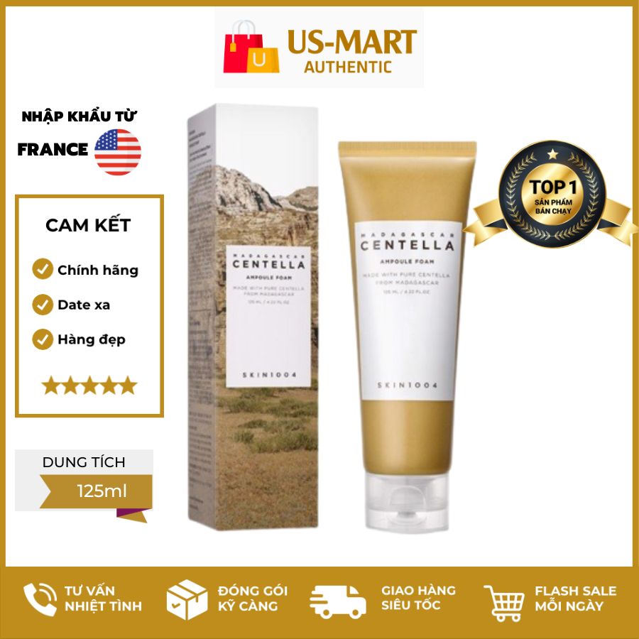Sữa Rữa Mặt Tạo Bọt Skin1004 Madagascar Centella Ampoule Foam