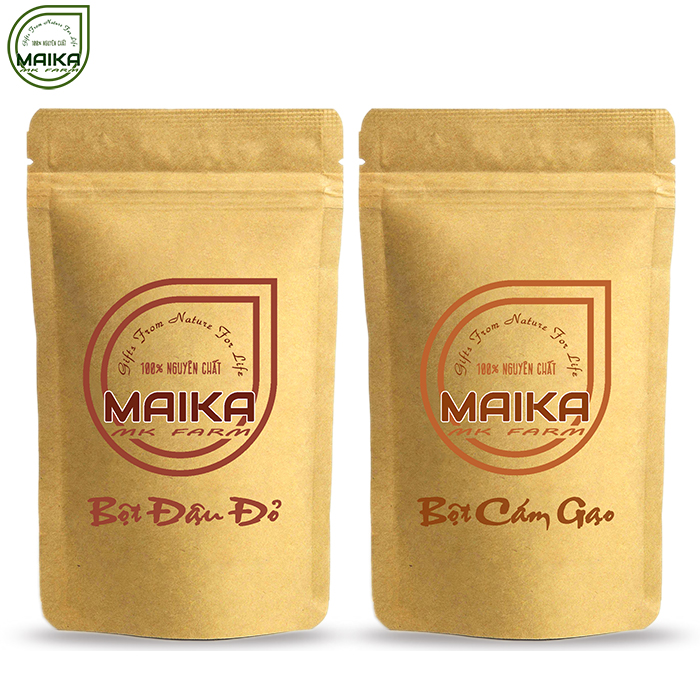 Combo Bột Cám Gạo + Bột Đậu Đỏ Nguyên Chất 50g MK Farm  - Đắp mặt dưỡng da, xóa mờ tan nhang thâm nám [ Đã được kiểm nghiệm y tế ]