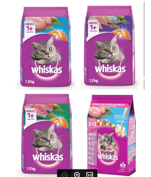 Hạt Whiskas cho mèo 1.2kg