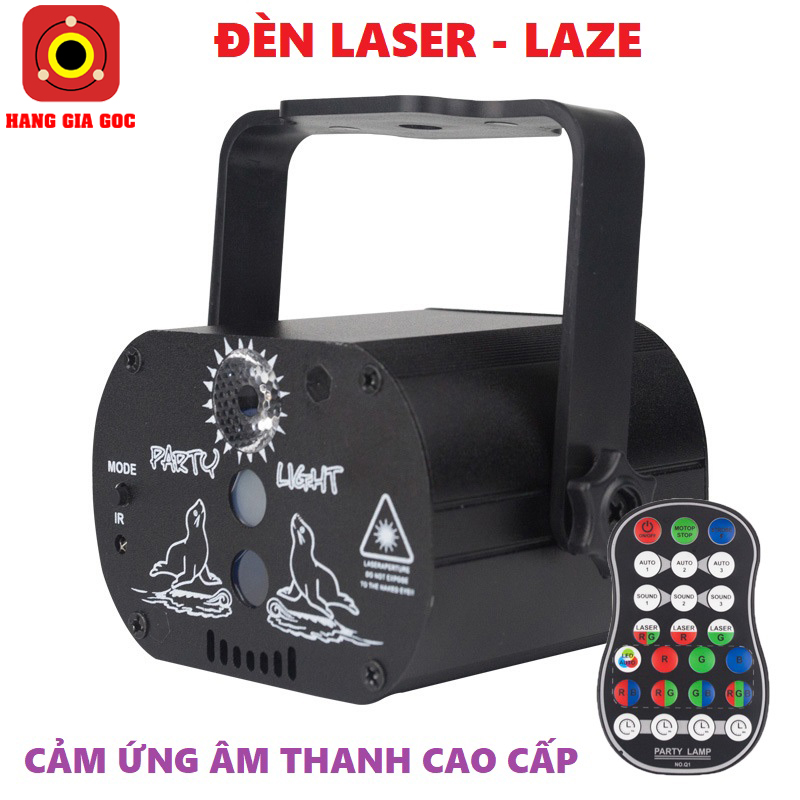 Đèn Laser Party Light tích hợp cảm biến nhạc bay phòng sân khấu karaoke vũ trường đèn led trang trí cao cấp Hàng nhập khẩu