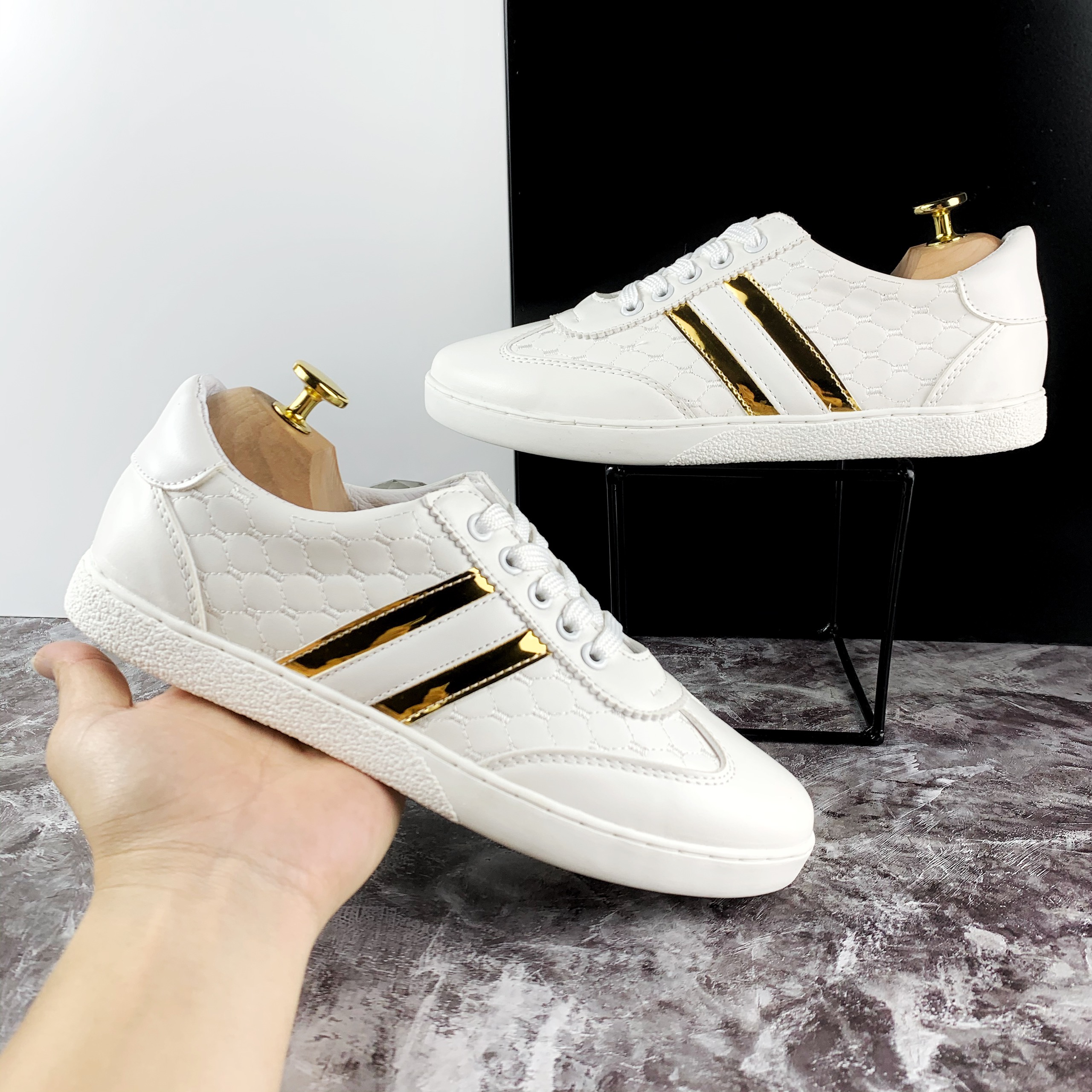Giày nam trắng - giầy nam unisex - giày nam dg31 - giày nam gucci