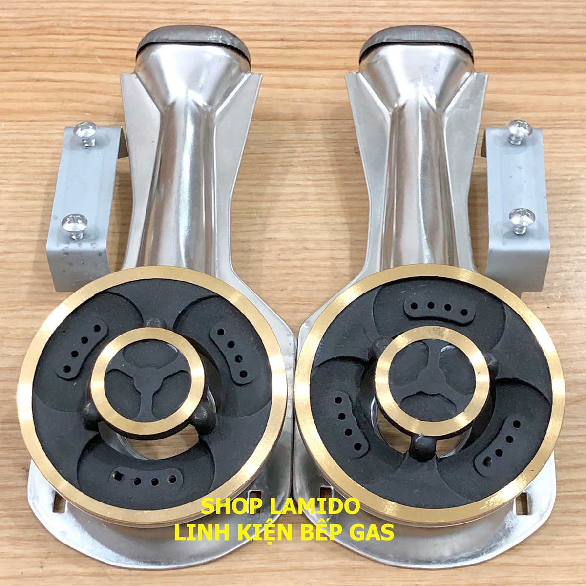 Combo 2 điếu inox bếp gas + họng đầu đốt chia lửa sen đồng 78 loại dày ms02- -