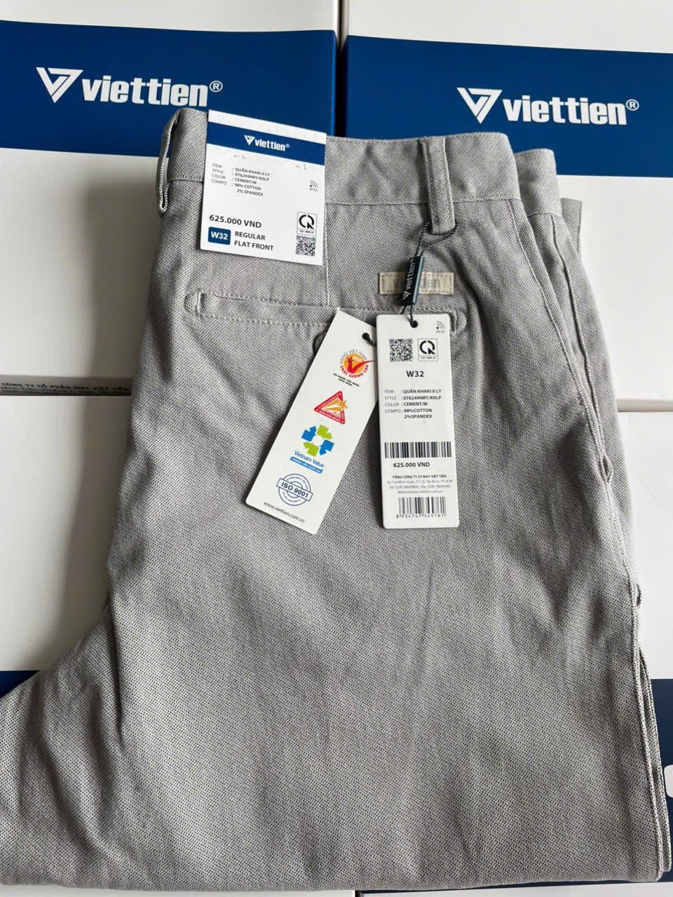 Quần Kaki nam Việt Tiến không pli (6T6249)