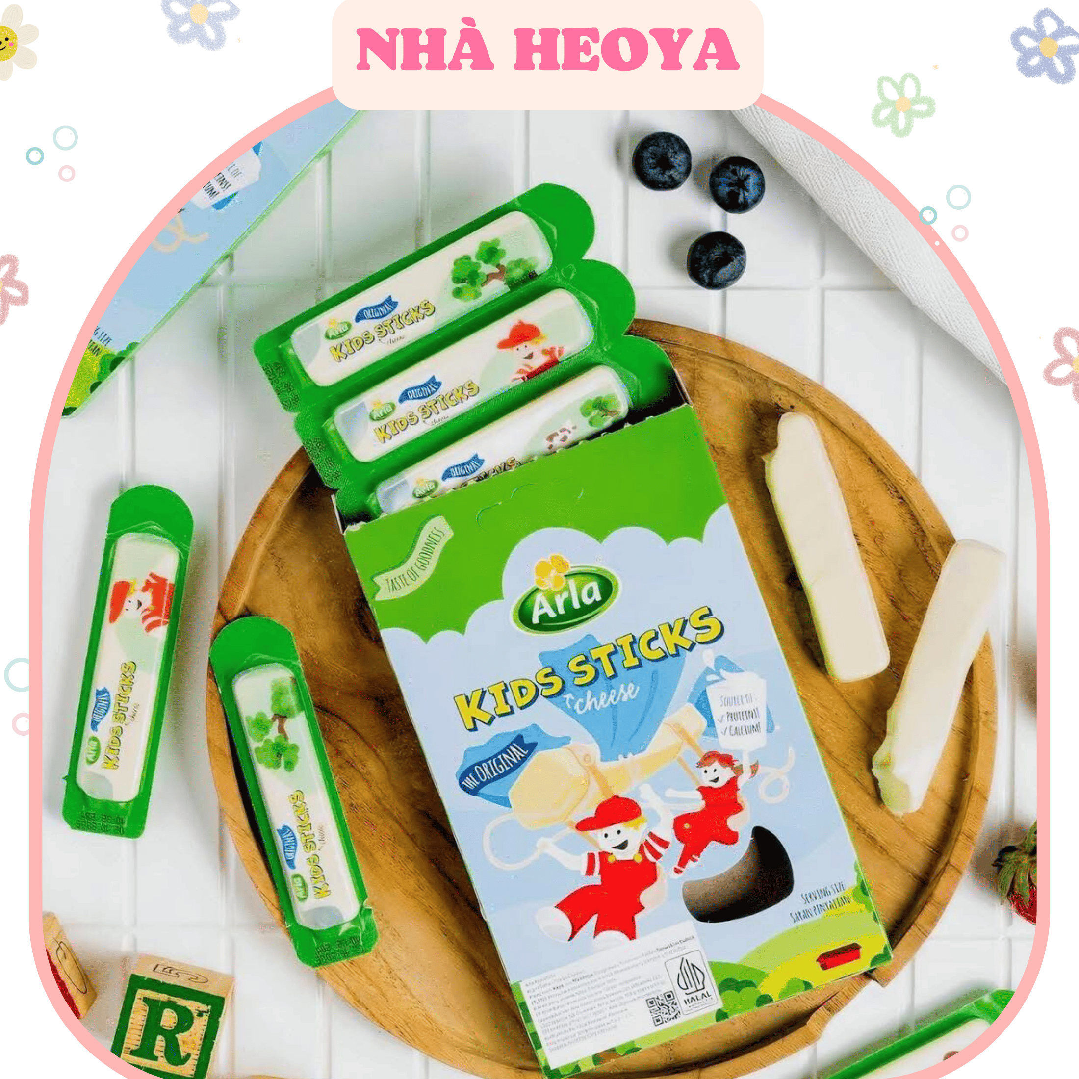 PHÔ MAI QUE ARLA KIDS CHEESE STICKS HỘP 6 QUE