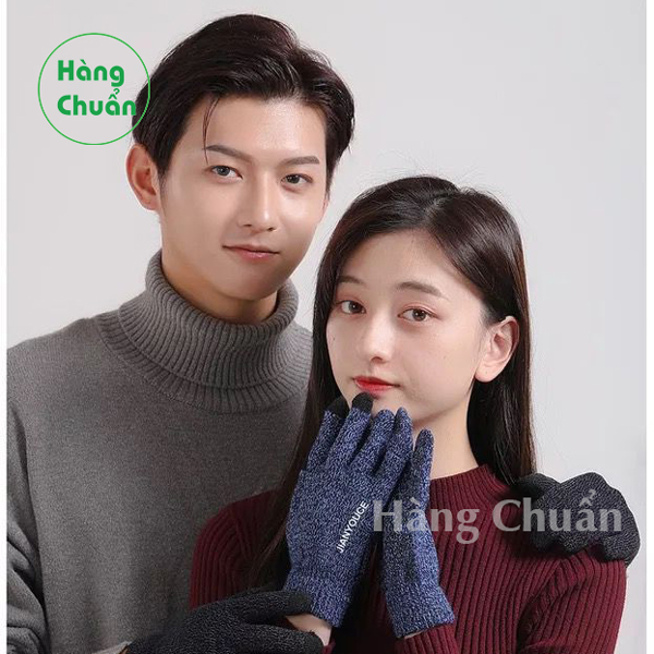 Hàng Chuẩn - Găng tay len nam nữ cảm ứng chơi game, mùa đông đi xe máy cực ẩm, chống trơn trượt, hàng Quảng Châu cao cấp