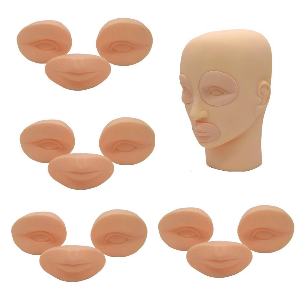 [HCM]Set 5 Bộ mắt môi phun xăm Đầu Manocanh tập xăm