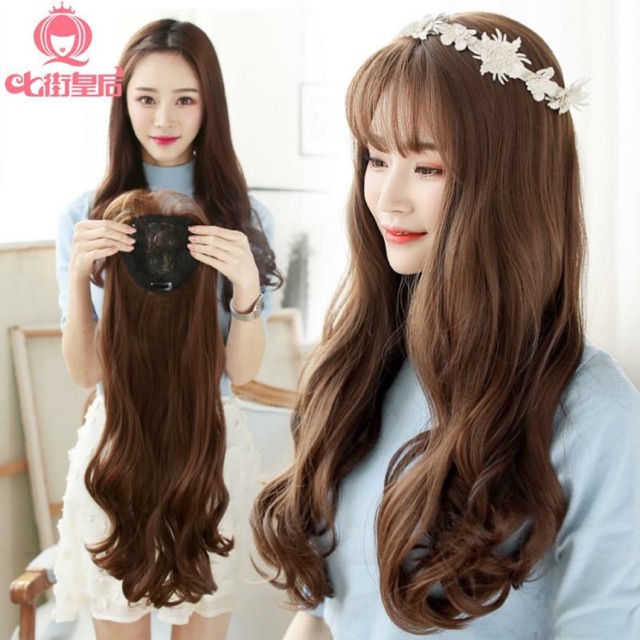Tóc mái che hói cho nữ- hình thật