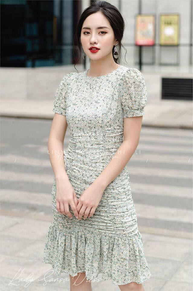 Đầm dự tiệc hoa đuôi cá thời trang esther FASHION