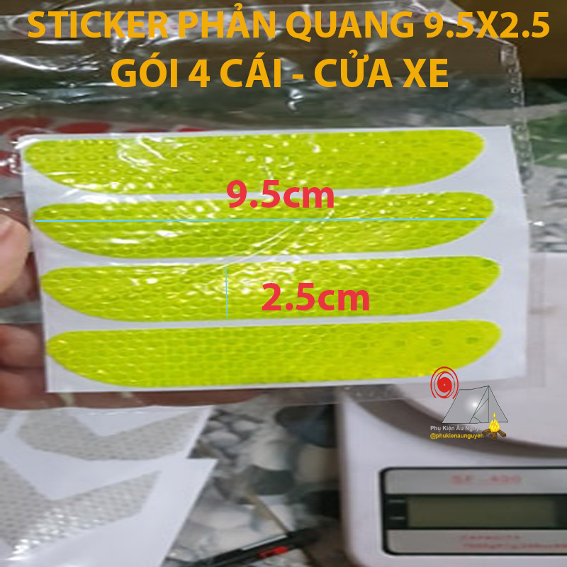 Sticker phản quang các loại dán nón, dán xe - Bán theo combo / gói