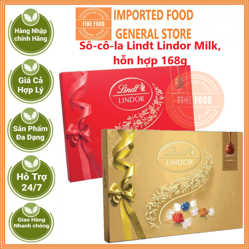 Sô-cô-la Lindt Lindor Milk, hỗn hợp 168g
