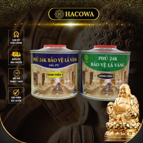 1.7kg Phủ bảo vệ chống xước vàng công nghiệp dùng cho vật liệu gỗ, kim loại, nhựa, phào chỉ PU, tượng phật