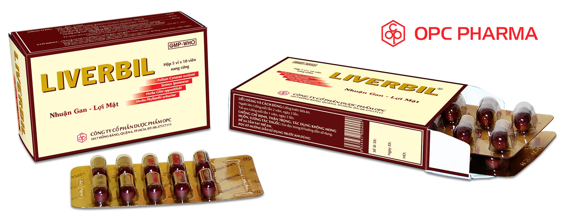 Viên nhuận gan lợi mật liverbil opc - thanh nhiệt, giải độc gan và bảo vệ gan - hàng chính hãng opc
