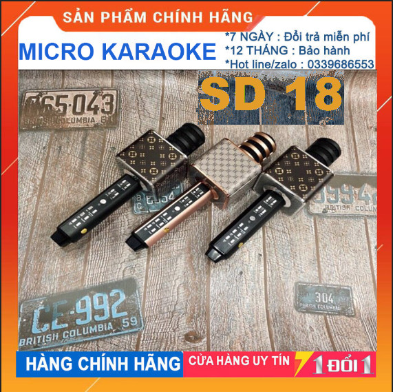 [HCM][ BÃO SALE ] MICRO BLUETOOH  KARAOKE 3 IN 1 SD 18 , THOÃI MÁI CA HÁT CÙNG GIA ĐÌNH , ÂM THANH CỰC ĐỈNH , GIÁ RẺ BẤT NGỜ BẢO HÀNH 1 ĐỔI 1 TRÊN TOÀN QUỐC