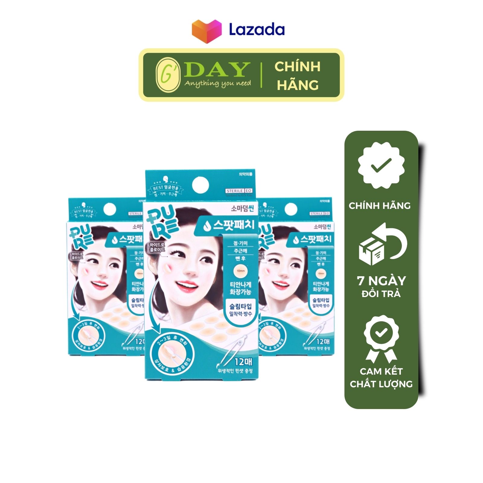 Young chemical combo 3 miếng dán mụn somaderm 12