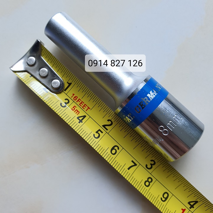 Tuýp mở bulong 1/2 inch thân dài 8cm hãng TOP (Khẩu vặn ốc 1/2 inch dài)
