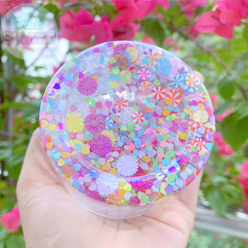 Glitter clear slime 210ml - chất nhờn slime cao cấp giúp thư giãn