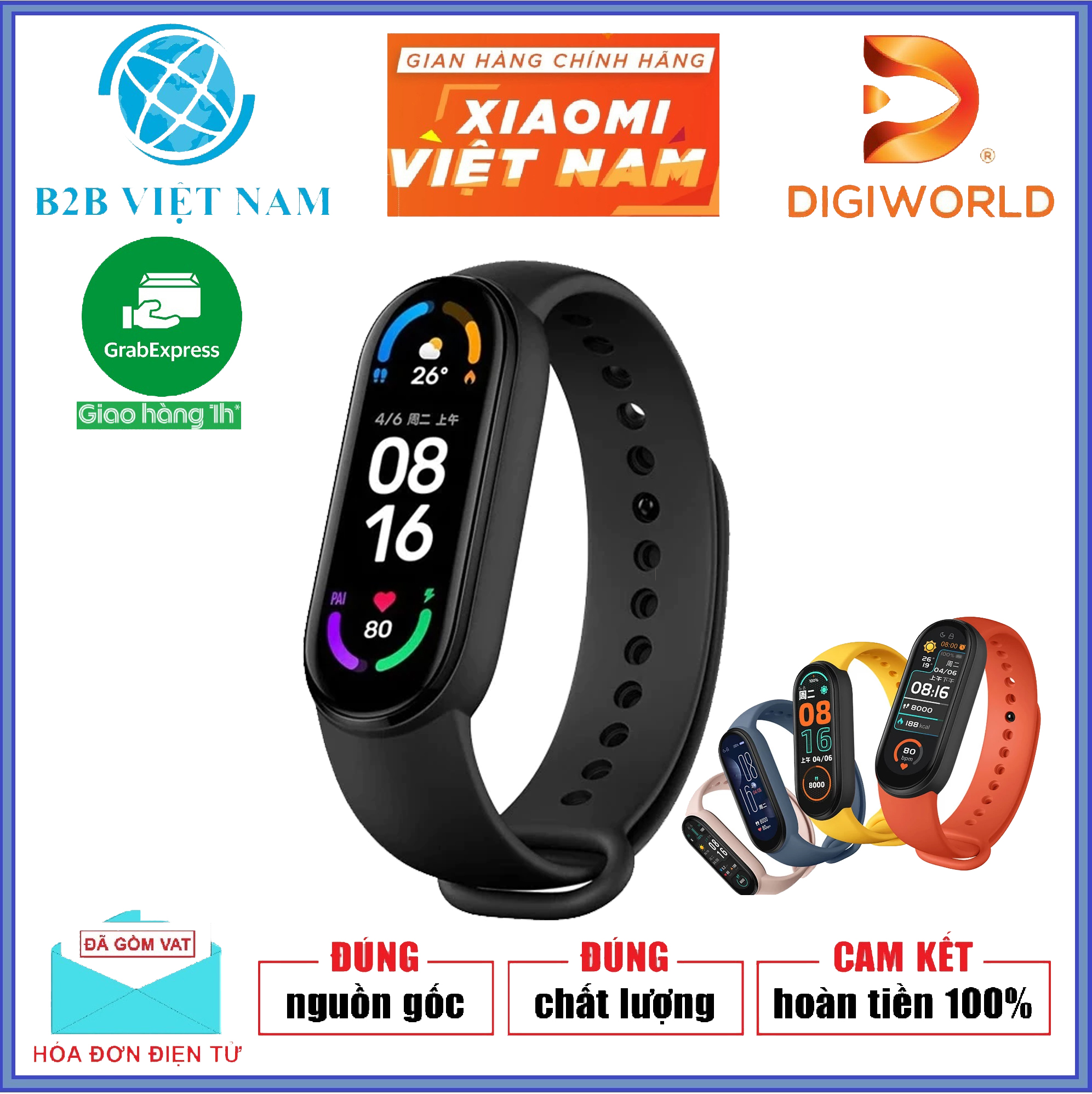 Vòng đeo tay thông minh Xiaomi Mi Band 6 - Đồng hồ thông minh Mi Band 6
