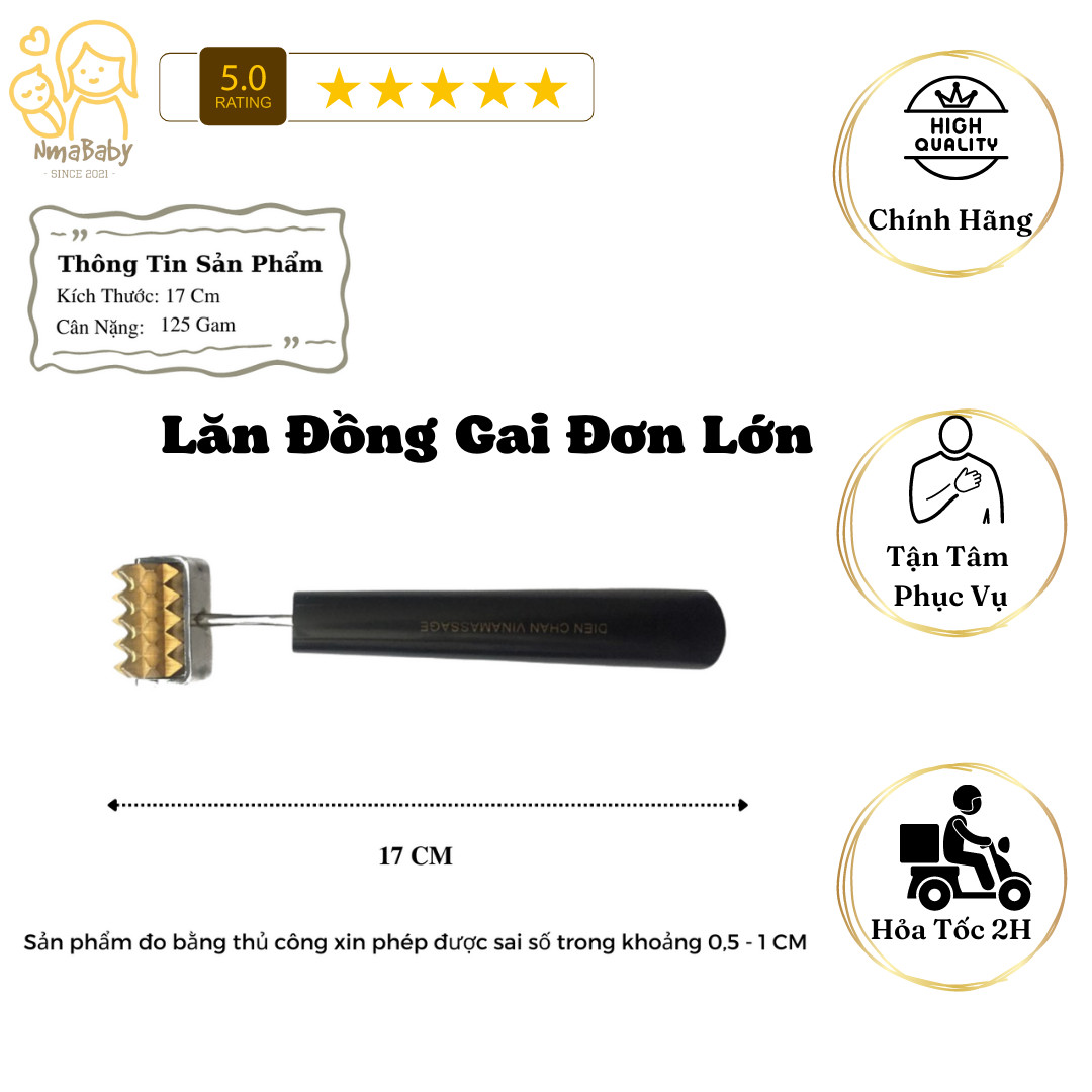 Dụng cụ diện chẩn - lăn đồng đơn lớn - hãng vinamassage