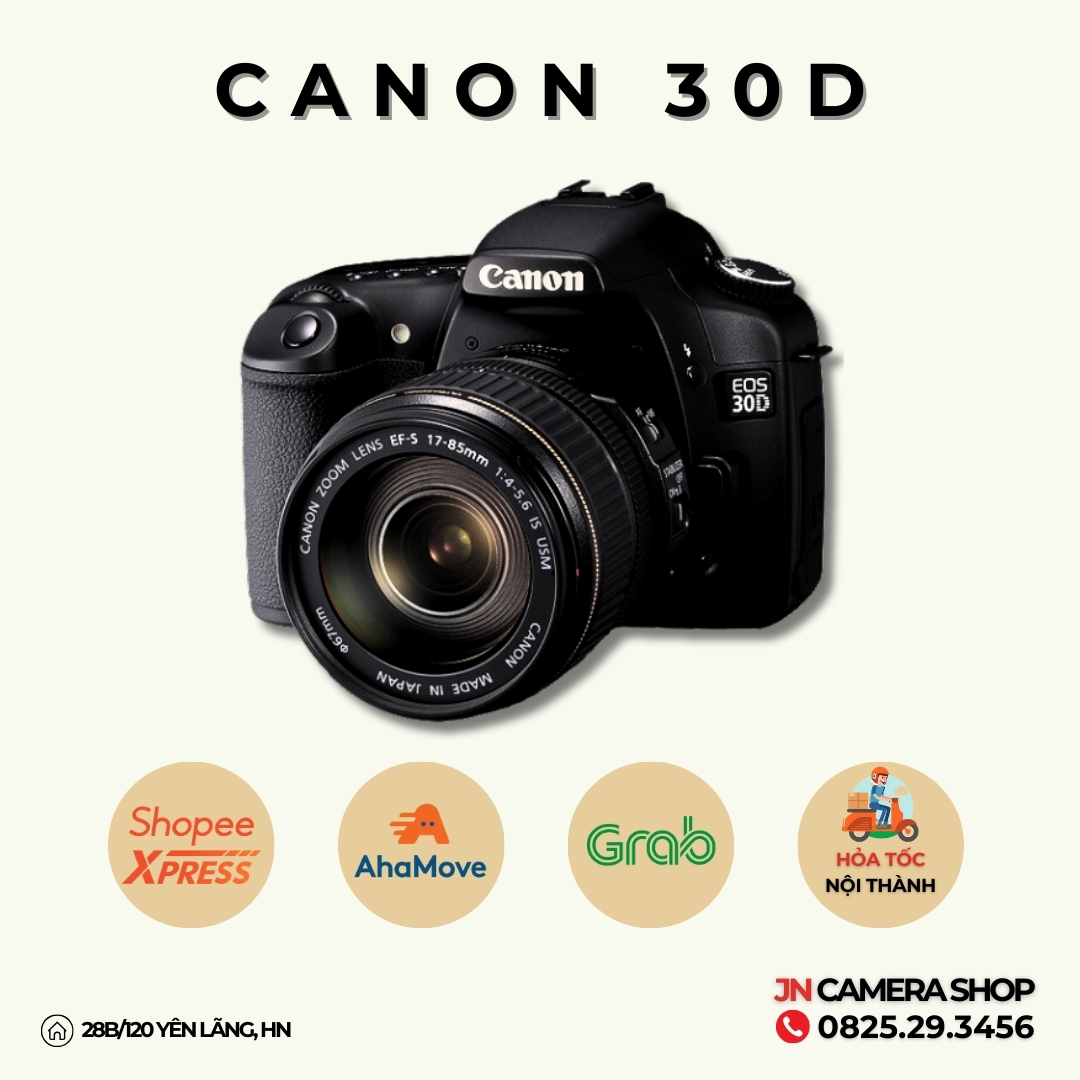 Bộ Máy Ảnh Canon 30D kèm Lens Canon 35-80mm f4-5.6 USM - Máy ngoại hình 99%