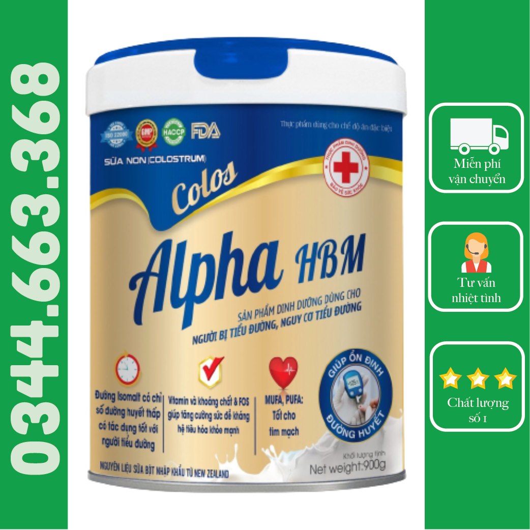 Sữa Non Dành Cho Người Bị Tiểu Đường COLOS ALPHA HBM 900g - FreeShip Max - Minh Quân Pharmacy Store
