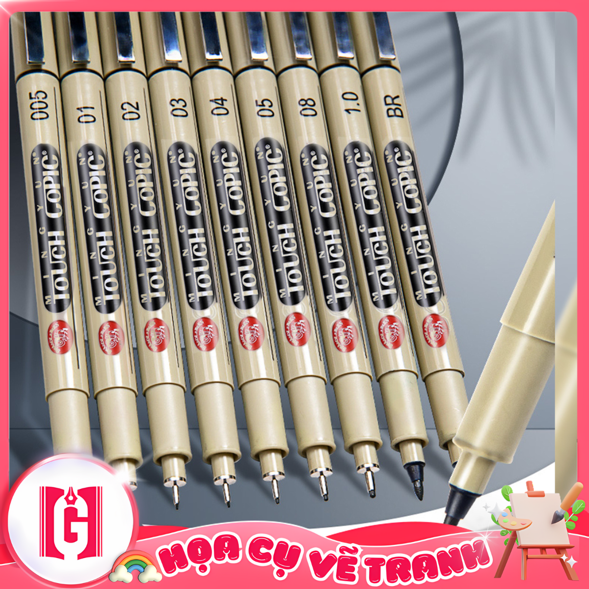 Bút Line Đi Nét Đen Không Lem Cho Dân Kỹ Thuật, Mỹ Thuật Phác Thảo Tranh, Thiết Kế